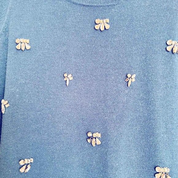 Ann Taylor LOFT - Rhinestone jeweled wool blend sweater - Picture 5 of 6